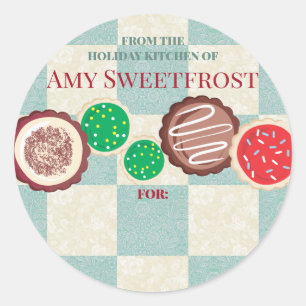 Mattierte Weihnachtskekse "hausgemacht" bis Runder Aufkleber
