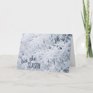 Mattierte Weihnachtsschneekristalle Feiertagskarte