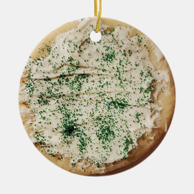 Mattierte Weihnachtszucker Kekse Süßigkeiten Sprin Keramik Ornament (Vorne)