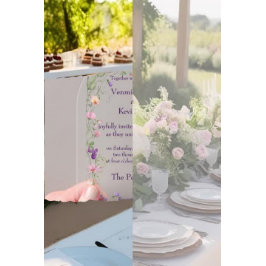 Mattierte Wildblume Akronylic Hochzeitseinladung Acryleinladungen