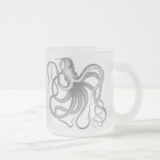 Mattierter Becher Seesteampunk Krake Mattglastasse (Rechts)