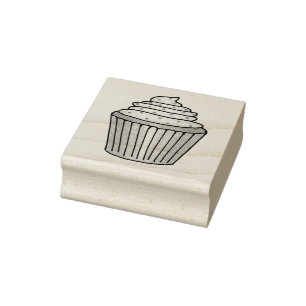 Mattierter Cupcake mit Sprinklen Süßes Cupcakes Br Gummistempel
