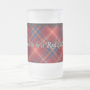 Mattierter GlasStein - stolz, ein rotes Lichtie zu Mattglas Bierglas