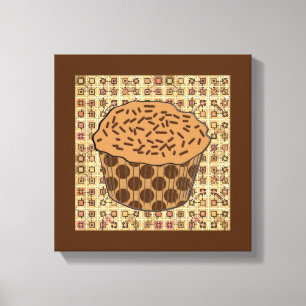 Mattierter Karamellkuchen mit Sprinklen Leinwanddruck