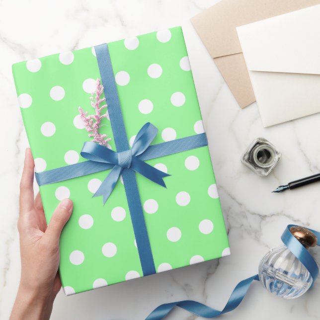 Mattierter Pfefferminzpunkt Geschenkpapier (Schenken)