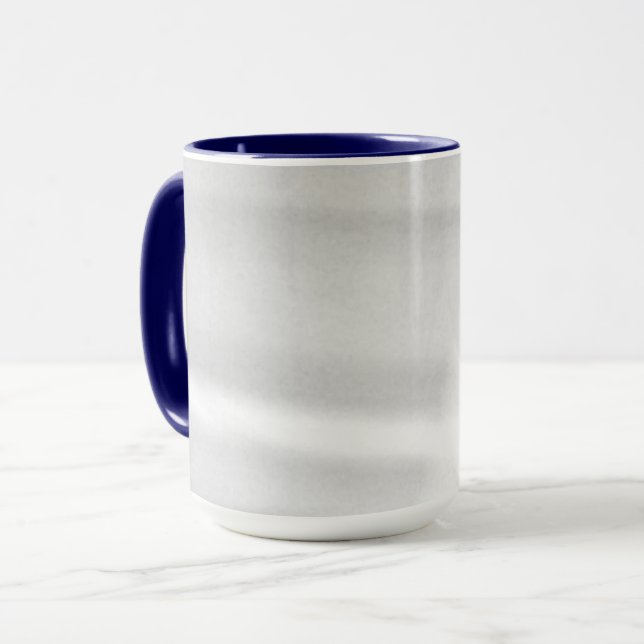 Mattierter Schneeeffekt Dunkelblau Tasse (Vorderseite Links)