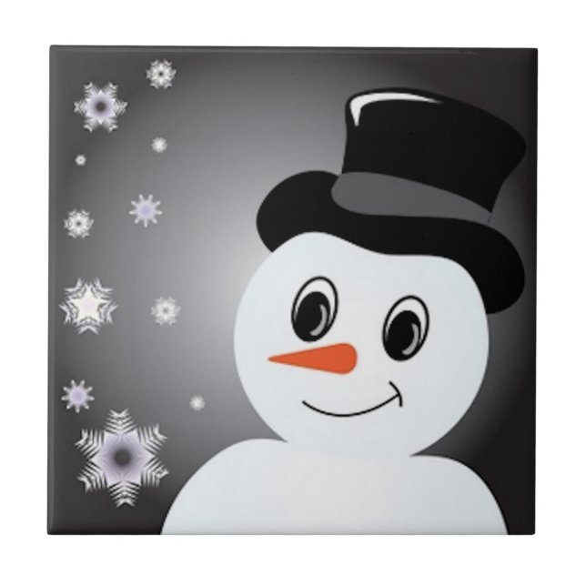 Mattierter Snowman Fliese (Vorderseite)