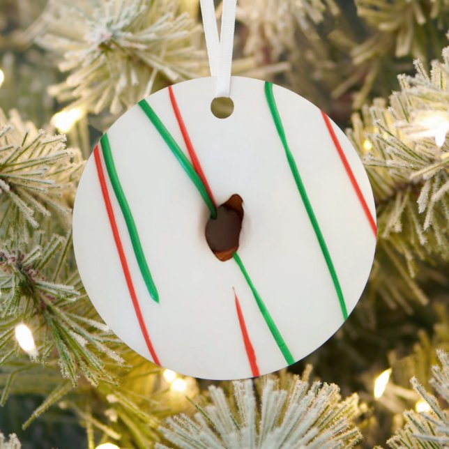 Mattierter WeihnachtsDonut Ornament Aus Metall (InSitu)