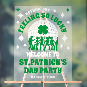 Mattiertes Acrylic St. Patrick's Day Party Sign Acrylschild