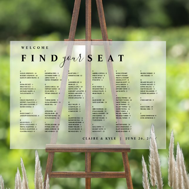 Mattiertes akryllisches Alphabetisierungsdiagramm Acrylschild (Von Creator hochgeladen)