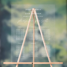 Mattiertes akryllisches Zeichen für die Hochzeitss