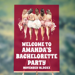 Mattiertes Bachelorette-Begrüßungszeichen Acrylschild