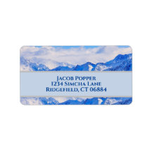 Mattiertes Berg-Adressetikett