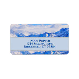 Mattiertes Berg-Adressetikett Adressaufkleber