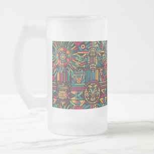 Mattiertes blaues "Ancestral Paradigm" Mattglas Bierglas