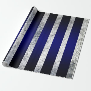 Mattiertes Design mit blauem Streifen Geschenkpapier
