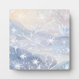 Mattiertes Fenster | Schöne Winterlandschaft mit S Fotoplatte