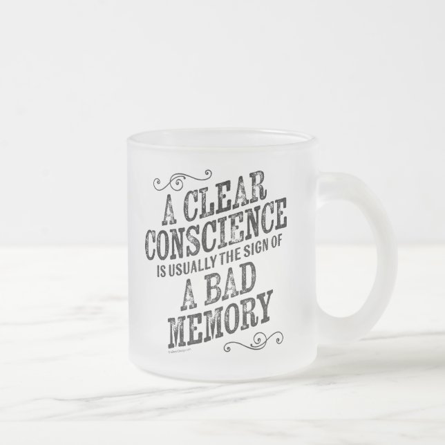 Mattiertes Gewissen Glascoffee Tasse (Rechts)
