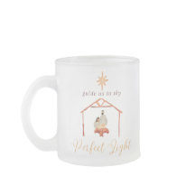 Mattiertes Glas 10 oz Weihnachtskaffee Tasse