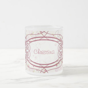 Mattiertes Glas Kaffee Tasse Cup Liebe Bandit