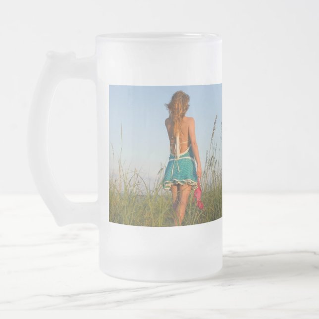 Mattiertes Glas Mattglas Bierglas (Links)