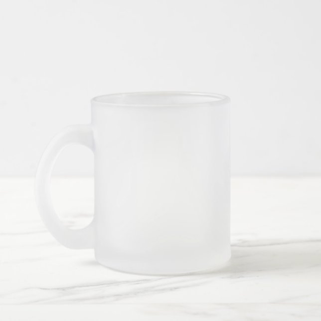 Mattiertes Glas-Tasse-Doppelseitenlogo Mattglastasse (Links)