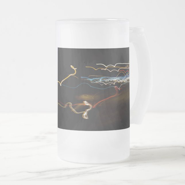mattiertes  Glasbier-Tasse Mattglas Bierglas (VorderseiteRechts)