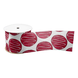 Mattiertes rotes Velvet Cookie Druck Backen Verkau Satinband