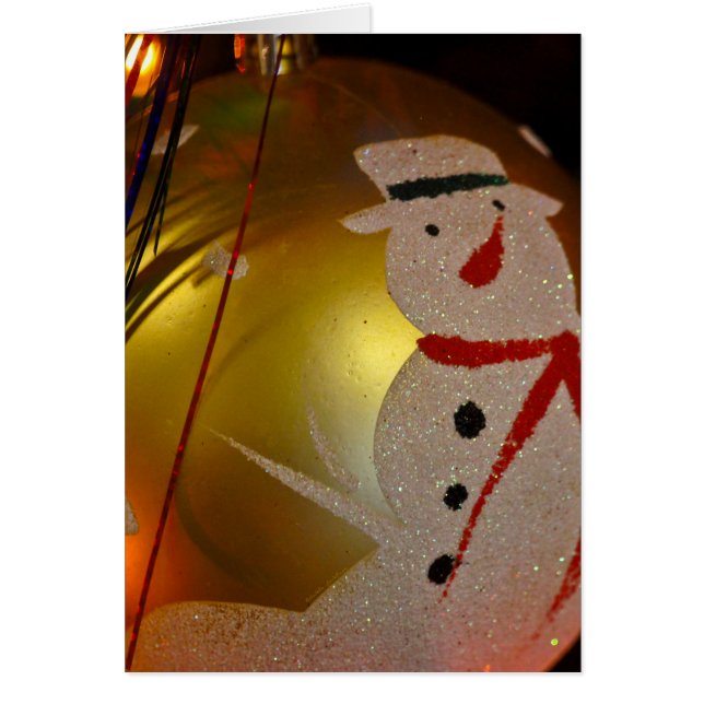 Mattiertes Schneemann-Ornament (Vorne)