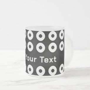 Mattiertes Schwarz-Weiß-Ringe-Glas Mattglastasse