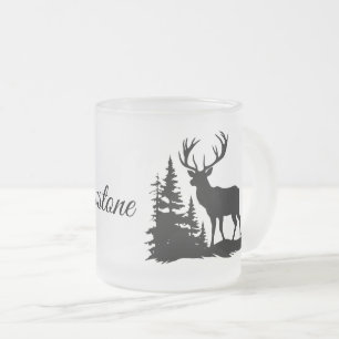 Mattiertes Tasse-Yellowstone-Hirsch Mattglastasse