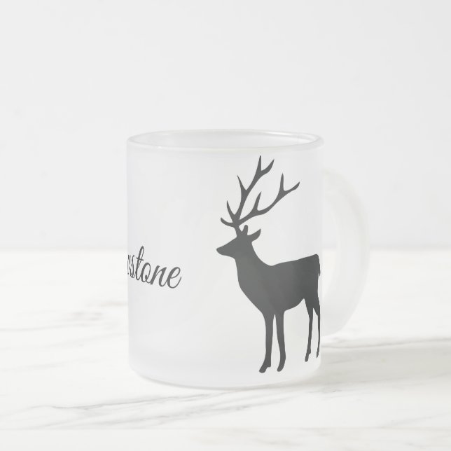 Mattiertes Tasse-Yellowstone-Hirsch Mattglastasse (VorderseiteRechts)