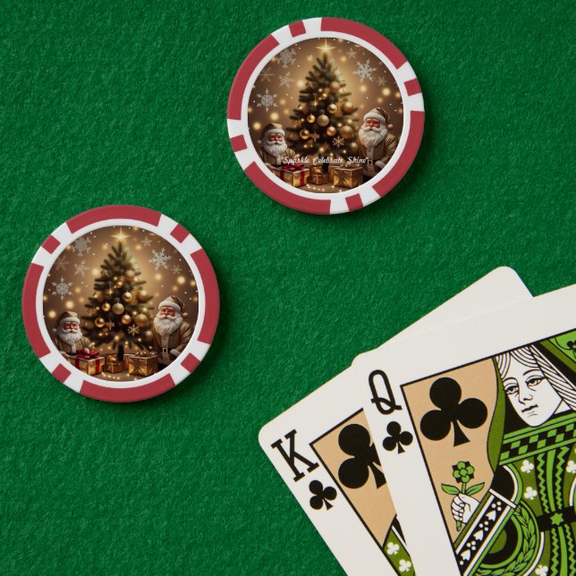 "Mattiertes Winterwunderland" Pokerchips (Pokertisch (doppelt))