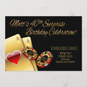 Matt's Casino Party FRAGTE MIR, DIE NAMEN IN CHIPS Einladung