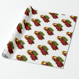 MATTweihnachtenPackpapier mit Vater-Weihnachten Geschenkpapier