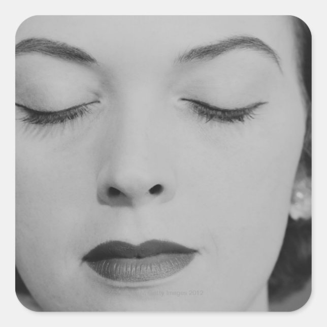 Mature Woman 2 Quadratischer Aufkleber (Vorderseite)