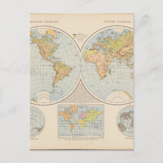 Matured World Map 28 Postkarte (Vorderseite)
