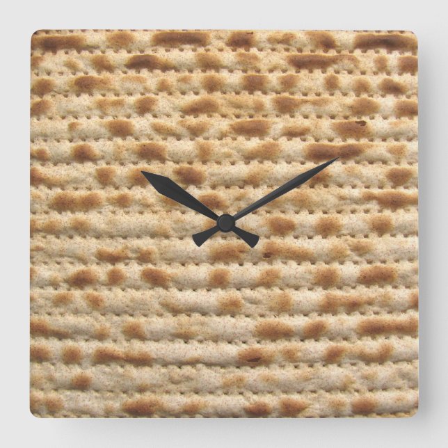 Matzah Quadratische Wanduhr (Vorderseite)