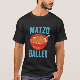 Matzo Baller Funny Basketball Hanukkah Holiday T-Shirt