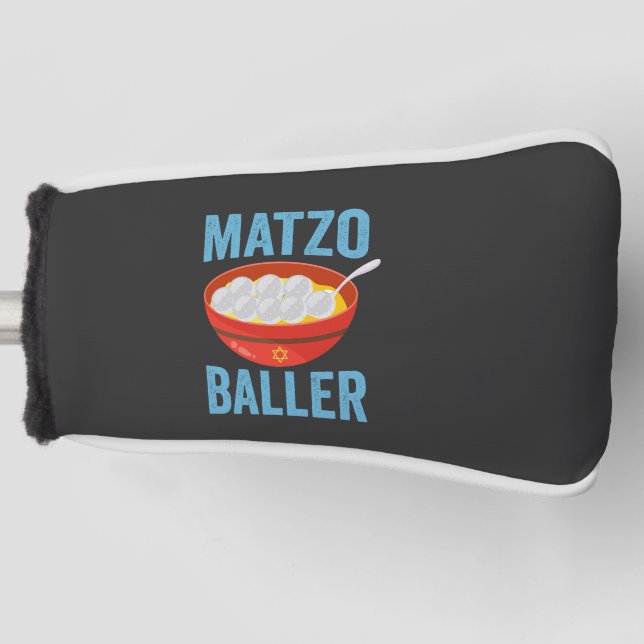 Matzo Baller Funny Golf Hanukkah Holiday Geschenk Golf Headcover (Vorderseite)