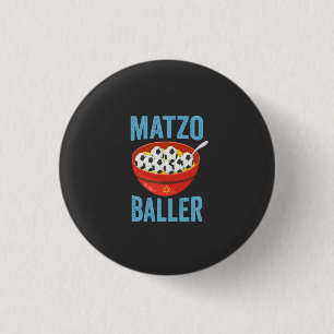 Matzo Baller Funny Soccer Hanukkah Holiday Geschen Button