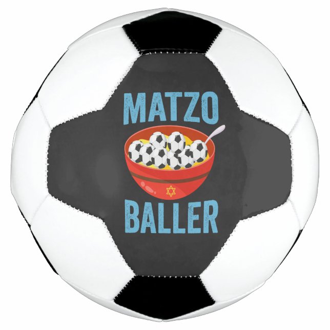 Matzo Baller Funny Soccer Hanukkah Holiday Geschen Fußball (Vorderseite)
