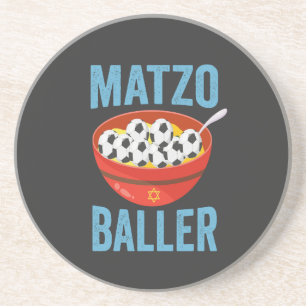 Matzo Baller Funny Soccer Hanukkah Holiday Geschen Getränkeuntersetzer
