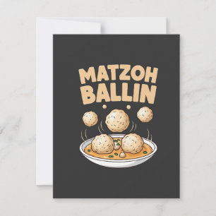 Matzo Baller Hanukkah Food Jüdische Kultur Dankeskarte