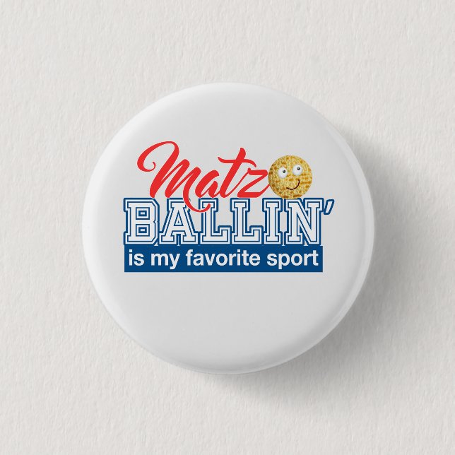 Matzo Ballin ist mein Lieblingssport - Passover-Ge Button (Vorderseite)