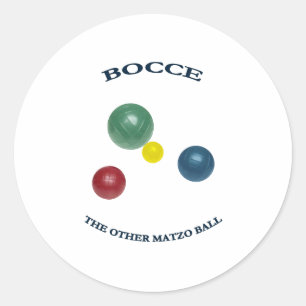 Matzo Bocce Ball Runder Aufkleber