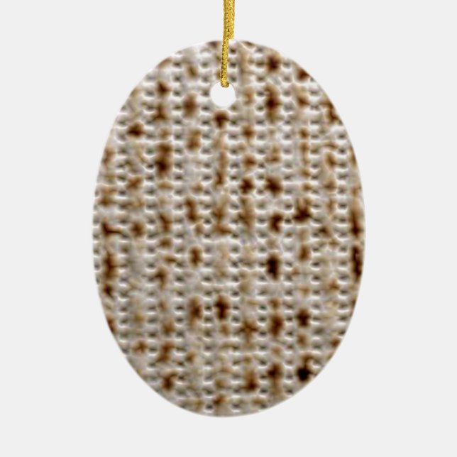 MATZO-DESIGNS FÜR PESACH KERAMIKORNAMENT (Vorne)