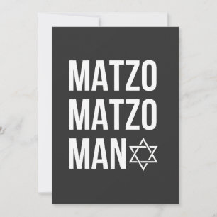 Matzo Matzo Man Jewish Hanukkah Einladung