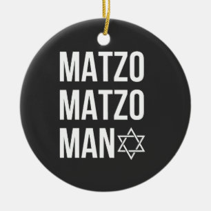 Matzo Matzo Man Jewish Hanukkah Keramik Ornament