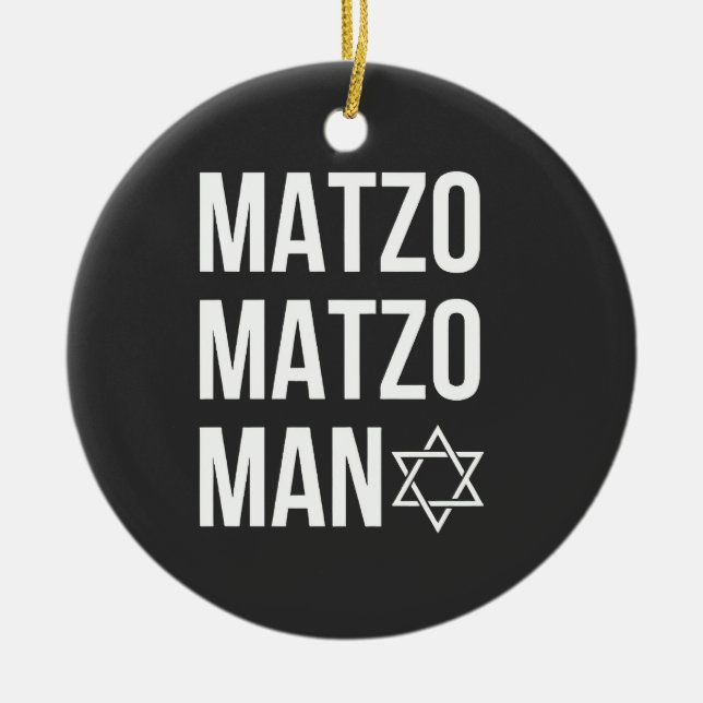 Matzo Matzo Man Jewish Hanukkah Keramik Ornament (Vorne)